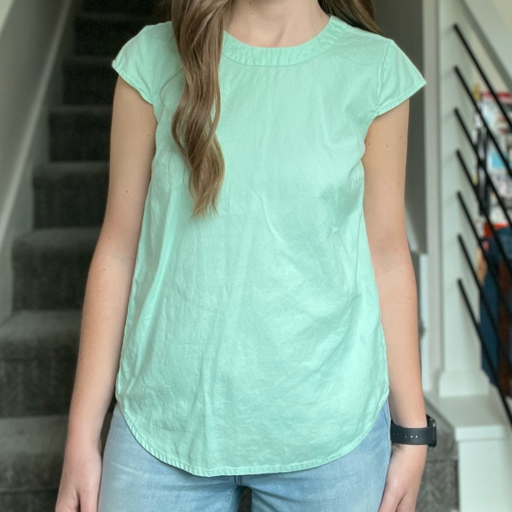 J. Crew Cap Sleeve Woven Blouse - Picture 2 of 6